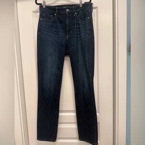 Banana Republic Women’s High Rise Slim Jeans in Dark, size 30 Long